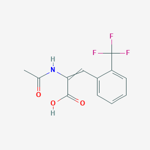 molecular formula C12H10F3NO3 B12509167 2-acetamido-3-[2-(trifluoromethyl)phenyl]prop-2-enoic Acid 