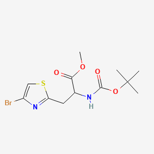 molecular formula C12H17BrN2O4S B12509208 Methyl (S)-2-(Boc-amino)-3-(4-bromo-2-thiazolyl)propanoate 