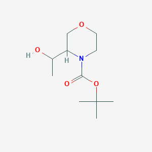 molecular formula C11H21NO4 B12509213 tert-Butyl 3-(1-hydroxyethyl)morpholine-4-carboxylate 