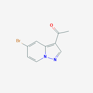 molecular formula C9H7BrN2O B12509261 1-(5-Bromopyrazolo[1,5-a]pyridin-3-yl)ethanone 
