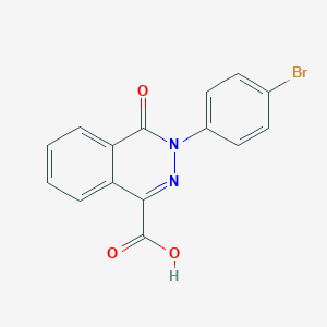 molecular formula C15H9BrN2O3 B12509284 3-(4-Bromophenyl)-4-oxo-3,4-dihydrophthalazine-1-carboxylic acid 