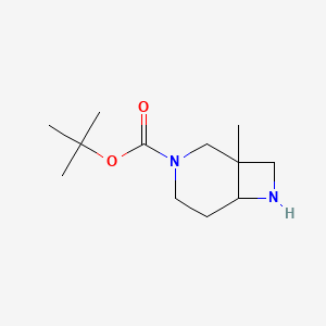 molecular formula C12H22N2O2 B12509294 tert-Butyl 1-methyl-3,7-diazabicyclo[4.2.0]octane-3-carboxylate 