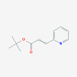 molecular formula C12H15NO2 B12509327 Tert-butyl 3-pyridin-2-ylprop-2-enoate 