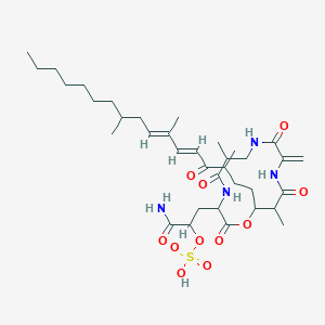 [1-amino-3-[6,13-dimethyl-10-methylidene-2,5,9,12-tetraoxo-14-[(5E,7E)-3,7,10-trimethyl-4-oxoheptadeca-5,7-dienyl]-1-oxa-4,8,11-triazacyclotetradec-3-yl]-1-oxopropan-2-yl] hydrogen sulfate