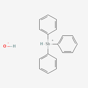 molecular formula C18H17OSb B12509336 Triphenylstibanylium hydroxide 