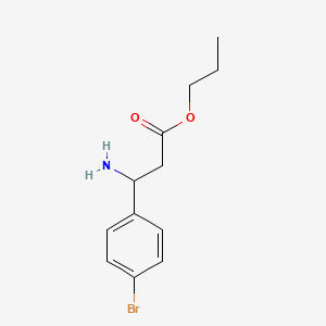 molecular formula C12H16BrNO2 B12509347 Propyl 3-amino-3-(4-bromophenyl)propanoate 