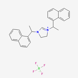 molecular formula C27H27BF4N2 B12509353 1,3-Bis((S)-1-(naphthalen-1-yl)ethyl)-4,5-dihydro-1H-imidazol-3-ium tetrafluoroborate 