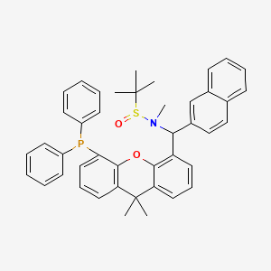 molecular formula C43H42NO2PS B12509370 N-{[5-(diphenylphosphanyl)-9,9-dimethylxanthen-4-yl](naphthalen-2-yl)methyl}-N,2-dimethylpropane-2-sulfinamide 