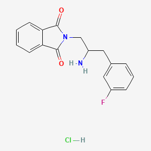 molecular formula C17H16ClFN2O2 B12509380 2-[2-amino-3-(3-fluorophenyl)propyl]isoindole-1,3-dione;hydrochloride 