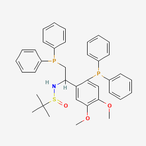 molecular formula C38H41NO3P2S B12509382 N-[2-(diphenylphosphanyl)-1-[2-(diphenylphosphanyl)-4,5-dimethoxyphenyl]ethyl]-2-methylpropane-2-sulfinamide 