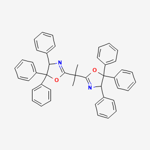 molecular formula C45H38N2O2 B12509387 4,5,5-triphenyl-2-[2-(4,5,5-triphenyl-4H-1,3-oxazol-2-yl)propan-2-yl]-4H-1,3-oxazole 