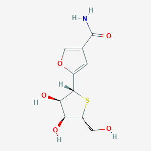 molecular formula C10H13NO5S B1250941 5-[(2R,3R,4S,5R)-3,4-dihydroxy-5-(hydroxymethyl)thiolan-2-yl]furan-3-carboxamide 