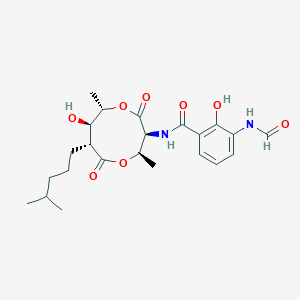 molecular formula C23H32N2O8 B1250942 Kitamycin B 