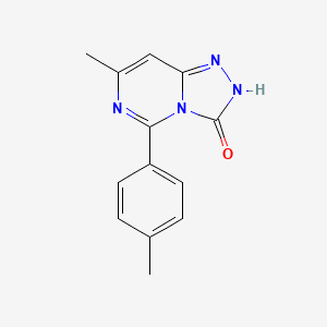 molecular formula C13H12N4O B12509438 7-methyl-5-(4-methylphenyl)[1,2,4]triazolo[4,3-c]pyrimidin-3(2H)-one 