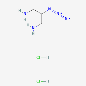 molecular formula C3H11Cl2N5 B12509458 2-Azidopropane-1,3-diamine dihydrochloride 