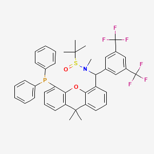 molecular formula C41H38F6NO2PS B12509480 N-{[3,5-bis(trifluoromethyl)phenyl][5-(diphenylphosphanyl)-9,9-dimethylxanthen-4-yl]methyl}-N,2-dimethylpropane-2-sulfinamide 