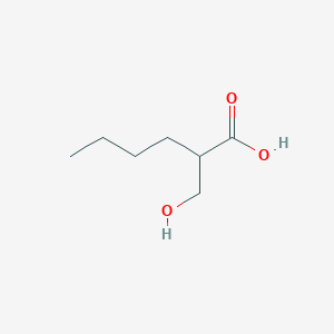 molecular formula C7H14O3 B12509488 2-(Hydroxymethyl)hexanoic acid 