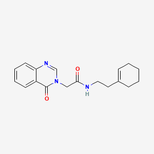 molecular formula C18H21N3O2 B12509512 N-[2-(cyclohex-1-en-1-yl)ethyl]-2-(4-oxoquinazolin-3(4H)-yl)acetamide 