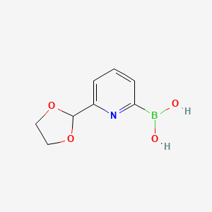 molecular formula C8H10BNO4 B12509513 (6-(1,3-Dioxolan-2-yl)pyridin-2-yl)boronic acid 