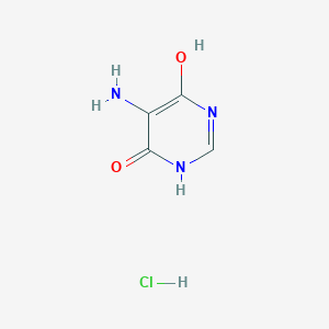 molecular formula C4H6ClN3O2 B12509531 5-Aminopyrimidine-4,6-diol hydrochloride 