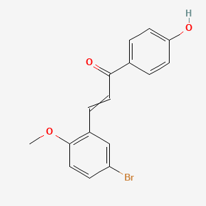 molecular formula C16H13BrO3 B12509535 3-(5-Bromo-2-methoxyphenyl)-1-(4-hydroxyphenyl)prop-2-en-1-one 