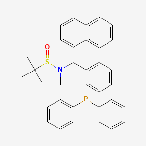 molecular formula C34H34NOPS B12509544 N-{[2-(diphenylphosphanyl)phenyl](naphthalen-1-yl)methyl}-N,2-dimethylpropane-2-sulfinamide 