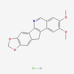 molecular formula C19H16ClNO4 B1250967 2,9-(methylenedioxy)-11H-indeno[1,2-c]isoquinoline Hydrochloride 