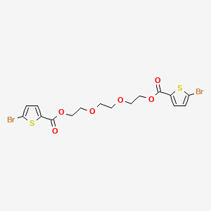 molecular formula C16H16Br2O6S2 B12509676 (Ethane-1,2-diylbis(oxy))bis(ethane-2,1-diyl) bis(5-bromothiophene-2-carboxylate) 