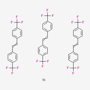 molecular formula C48H30F18Ni B12509685 Tris[(E)-1,2-bis[4-(trifluoromethyl)phenyl]ethene]nickel(0) 