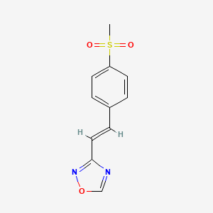 molecular formula C11H10N2O3S B1250970 3-(4-Methylsulfonylstyryl)-1,2,4-oxadiazole CAS No. 24664-14-0