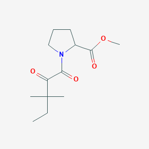 molecular formula C13H21NO4 B12509703 Methyl 1-(3,3-dimethyl-2-oxopentanoyl)pyrrolidine-2-carboxylate 
