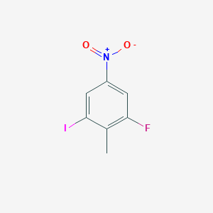 molecular formula C7H5FINO2 B12509738 1-Fluoro-3-iodo-2-methyl-5-nitrobenzene 