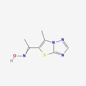 molecular formula C7H8N4OS B12509745 1-(6-Methylthiazolo[3,2-b][1,2,4]triazol-5-yl)ethanone oxime CAS No. 478080-42-1