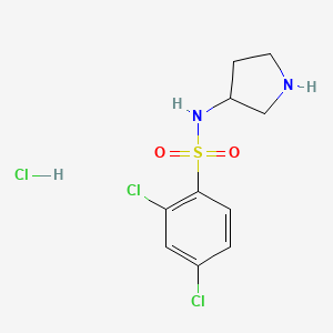 molecular formula C10H13Cl3N2O2S B12509752 2,4-dichloro-N-(pyrrolidin-3-yl)benzenesulfonamide hydrochloride 