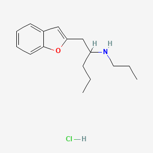 molecular formula C16H24ClNO B12509780 Benzofuranylpropylaminopentane hydrochloride 