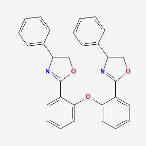 molecular formula C30H24N2O3 B12509784 (4S,4'S)-2,2'-(Oxydi-2,1-phenylene)bis[4,5-dihydro-4-phenyloxazole] 