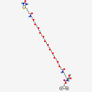 molecular formula C58H91N5O19S B12509811 Fmoc-N-Lys-(PEG12-biotin)-OH-(acid) 