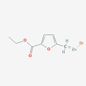 molecular formula C8H9BrO3Zn B12509815 Bromo({[5-(ethoxycarbonyl)furan-2-yl]methyl})ZINC 