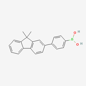 molecular formula C21H19BO2 B12509852 (4-(9,9-Dimethyl-9H-fluoren-2-yl)phenyl)boronic acid 