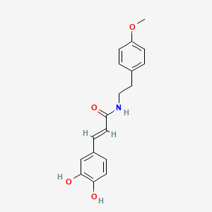 molecular formula C18H19NO4 B1251010 Cuscuta propenamide 1 CAS No. 189307-47-9