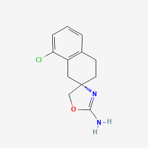 molecular formula C12H13ClN2O B1251016 (3S)-5-chlorospiro[2,4-dihydro-1H-naphthalene-3,4'-5H-1,3-oxazole]-2'-amine 