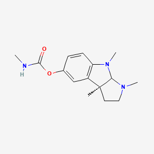 molecular formula C15H21N3O2 B1251044 N-methylcarbamic acid [(8bS)-3,4,8b-trimethyl-2,3a-dihydro-1H-pyrrolo[2,3-b]indol-7-yl] ester 