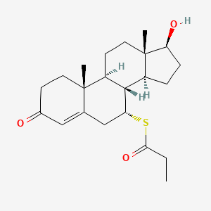 molecular formula C22H32O3S B1251054 17beta-Hydroxy-7alpha-mercaptoandrost-4-en-3-one 7-propionate 