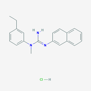 1-(3-Ethylphenyl)-1-methyl-2-naphthalen-2-ylguanidine;hydrochloride