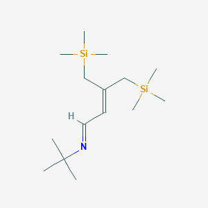 molecular formula C15H33NSi2 B125106 N-tert-butyl-4-trimethylsilyl-3-(trimethylsilylmethyl)but-2-en-1-imine CAS No. 147608-69-3