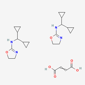molecular formula C24H36N4O6 B12510622 Rilmenidine hemifumarate 