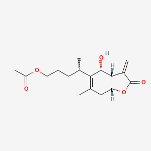 [(4S)-4-[(3aS,4R,7aR)-4-hydroxy-6-methyl-3-methylidene-2-oxo-3a,4,7,7a-tetrahydro-1-benzofuran-5-yl]pentyl] acetate