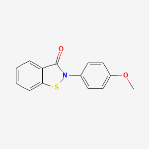 molecular formula C14H11NO2S B1251095 2-(4-甲氧基苯基)-1,2-苯并噻唑-3-酮 