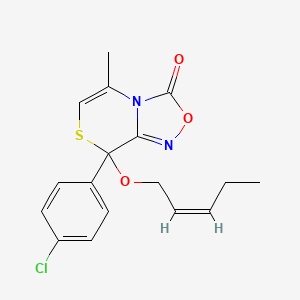 8-(4-Chlorophenyl)-5-methyl-8-[(2z)-pent-2-en-1-yloxy]-8h-[1,2,4]oxadiazolo[3,4-c][1,4]thiazin-3-one