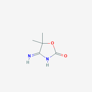 molecular formula C5H8N2O2 B12511308 4-Imino-5,5-dimethyl-1,3-oxazolidin-2-one 